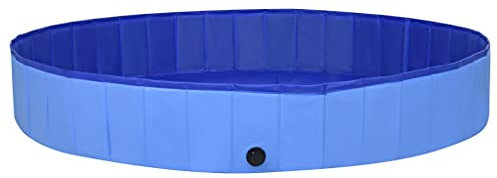 vidaXL Hundepool Faltbar Blau 300x40 cm PVC