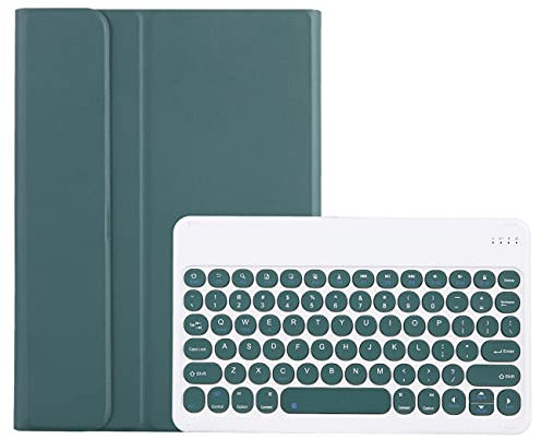 ZOMUN Housse de clavier pour Xiaomi Pad 5 / Xiaomi Pad 5 Pro, clavier sans fil Bluetooth & étui en cuir synthétique & touches rondes