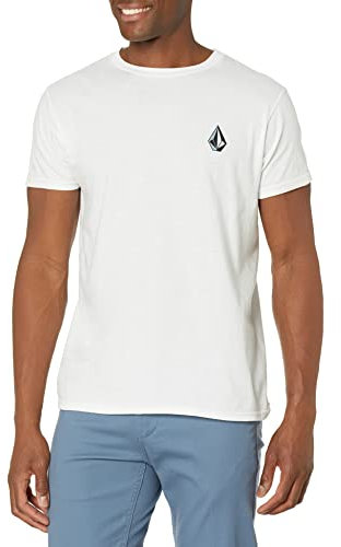 Volcom Herren Blaquedout Short Sleeve Tee T-Shirt, Weiss/opulenter Garten, Mittel