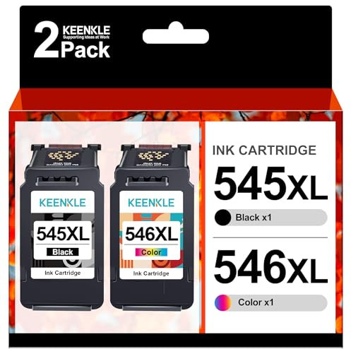 KEENKLE PG-545XL CL-546XL Druckerpatronen Multipack für Canon Druckerpatronen 545 546 XL Patronen für PIXMA TS3451 MX495 TR4550 TS3150 TR4551 MX490 MG2555S MG3050 TS3350 TS3151 MG2950S TR4500