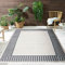 VIMODA In- und Outdoor Teppich Terrassen & Balkon Küche Wohnzimmer Teppich Bordüre, Farbe:L.Beige, Maße:120x160 cm