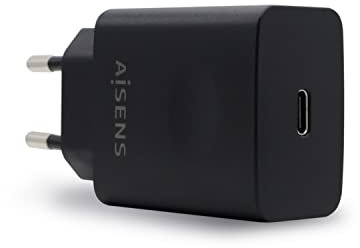 AISENS Cargador USB-C PD 3.0 1 Puerto 1x USB-C 20 W. Negro