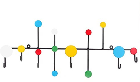 Kleiderhaken, bunte Punkte Design Kleiderhaken Wandhaken zum Aufhängen von Mänteln Dekorative Kleiderbügel zum Aufhängen von Kleidung, Handtüchern, Schlüsseln, Hüten