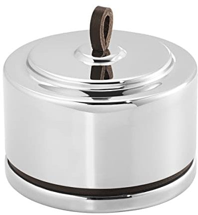 Georg Jensen Manhattan Box - Edelstahl & Leder - Runde