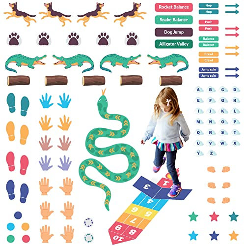 ODOXIA Sinnespfad Abziehbilder Für Den Sinnespfad Für Boden Und Wand | Pädagogische Interaktive Abziehbilder Für Den Sinnespfad | Sensorischen Stimulation Für Klassenraum/flur | Sensory Path