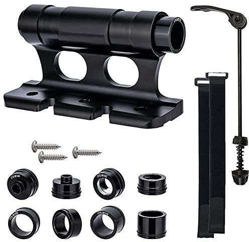 Portaequipajes, Soporte para Horquilla Bicicleta Bloque Versátil Horquilla para Bicicleta Aleación 1 Soporte Horquilla Bicicleta 4 Pares Adaptadores 2 Correas Amarre 1 Palanca LiberacióN Rápida