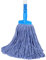 Beyoco Heavy Duty Commercial Industrial String Wet Mop, Cotton Head, Stainless Steel Handle, Blue, For All Floor Surfaces