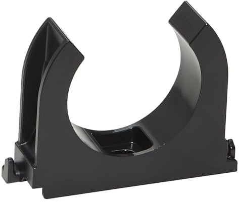 SOMA Rohrclip aus Kunststoff, schwarz, 40 mm, 12 Stück, Klemmschelle, Rohrklemme, UV-Beständig