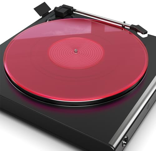 Tappetino per giradischi Slipmat: acrilico giradischi piatto in vinile Slipmat per giradischi antistatico più stretto e definito basso, rosa