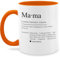 Tasse Tassen 325ml - Mama Geschenk Definition I Weihnachten I Substantiv I Geschenkidee Geburtstag Mutti Danke sagen - 325 ml - Orange - geschenke für werdende mütter muttertagstasse mom der welt