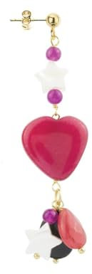 Lebole Gioielli Orecchini da Donna Mix&Match Cuore Fucsia