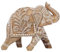 Marrakesch Handgeschnitzter Elefant Dekoaufsteller aus Holz 20cm Anjana groß | Aesthetic Figuren modern als Deko Wohnzimmer und Schlafzimmer | Handbemalte Holzdeko als Tischdeko oder Frühlingsdeko