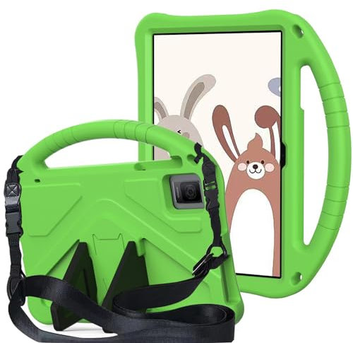 Funda protectora compatible con TCL Tab 10 Gen 2 de 10.36 pulgadas (2023), funda ligera, asa y correa, funda de protección a prueba de golpes compatible con TCL Tab 10 Gen2 (verde)
