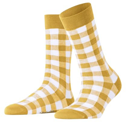 Burlington Damen Socken Vichy W So Baumwolle gemustert 1 Paar, Gelb Sun 1312, 36-41