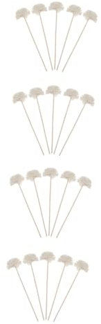 Amosfun 2 Sätze Aromatherapie Getrocknete Blumen Erfrischer Rattanstöcke Natürlicher Duftdiffusor Blumen-diffusor-Sticks Raumduft-diffusor Duftöl Parfüm Stock Weiß Hölzern 10 Stück * 2