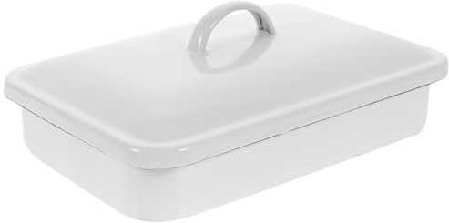 Gadpiparty Bandeja para Hornear Esmaltada Utensilios De Cocina Esmaltados Bandeja para Hornear De Cerámica Bandeja para Asar Multifuncional Plato De Comida Esmaltado para Lavavajillas