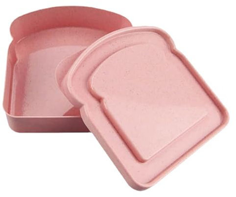 Lonchera con forma de soporte para sándwiches, caja portátil de diseño de sándwich, lonchera de para sándwiches, contenedores de almacenamiento en forma de tostada, contenedor reutilizable