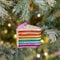 Food or Drink Glass Christmas Bauble (Rainbow Cake Slice 7.5x8x7.5cm)