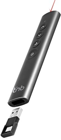 T'nB - Präsentationsfernbedienung Spotlight, wiederaufladbar, instinktiv, Design aus Aluminium – Grau