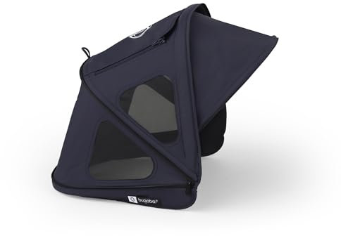 Bugaboo Dragonfly Sonnendach mit Lüftungsfenstern, ausziehbar für zusätzlichen und optimalen Sonnenschutz, wasserabweisend, Deep Indigo