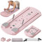 Pilates Board Upgraded Pilates Reformer Machine, Pilates Board Pilates Reformer Set Ab Roller Trainingsgerät Full Body Workout Equipment for Homegym (Pink)