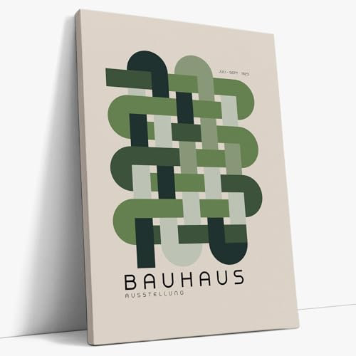 Akinda Art Gallery – Modernes Bild, 30 x 40 cm – Geflecht – Grün – Bauhaus-Stil – Gemälde für die Küche – Moderne Kunst – Geschenkidee für Wohnkultur