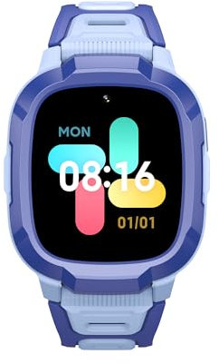 Mibro P6 Smartwatch for Children – Blue Rectangular – IPS TFT Screen 1.4 – GPS – WiFi – for Nano SIM – IPX8 Water Resistant – Supports 4G Technology, Blue, Length: 47.1 mm; Breite: 36.1 mm;, blue,