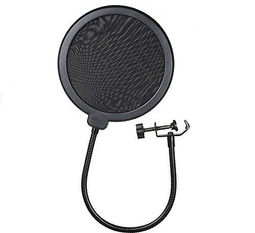Qukaim BM800 Condenser Microphone Kit, Pro o Studio Recording & Broadcasting Set, Adjustable Mic Suspension Scissor Arm, Pop Filter Included, Profional Microphone