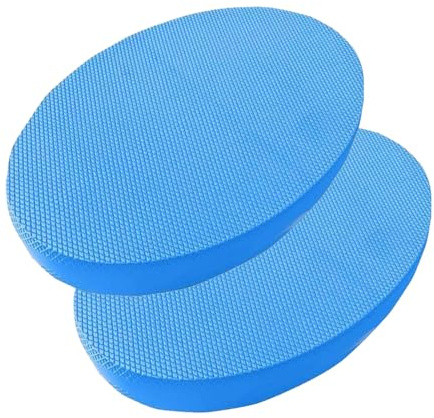 Ovale Schaumstoff-Balance-Pads, aus Thermoplastische Elastomere，Weich Komfortables Ganzkörpertraining Balance Pad für Fitness -Workout-Training Geeignet für zu Hause, Arbeit(Blau) (2 of them)