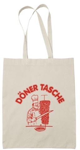PartyMagix Einkaufstasche, Sonnenhut oder Baseball-Cap mit Döner Kebab Motiv – Lustiges Design für Streetfood-Fans