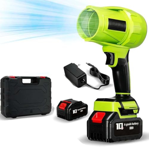 Pro Blower,Handheld Cordless Turbo Jet Blower 1000g, Laubbläser Akku Turbo Gebläse, Auto Gewaltgebläse, Turbo Jet Gebläse, Tragbarer Handgeführter elektrischer Laubbläser für Garten, Auto (1 Batterie)