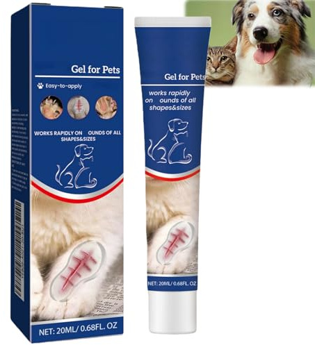 Wundpflegegel für Hunde und Katzen,Flüssigkeitsgel für Pets,Pet Skin Care Gel zur Reinigung und Pflege von Wundbereichen,Wundsalbe für Welpen,Wasserdichtes Gel zum Schutz,Fördert die Wundheilung