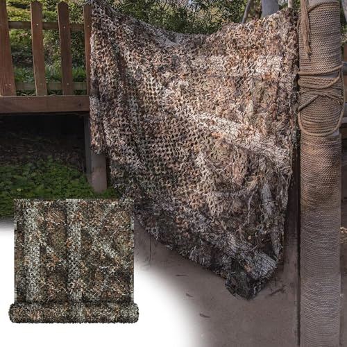 Filet de Camouflage Militaire 2x3m 2x4m 3×3m 3x4m 4x5m - 210D Oxford, Protection Solaire UV pour Pergola, Toile de Dissimulation pour Camping, Jardin, Décoration Extérieure