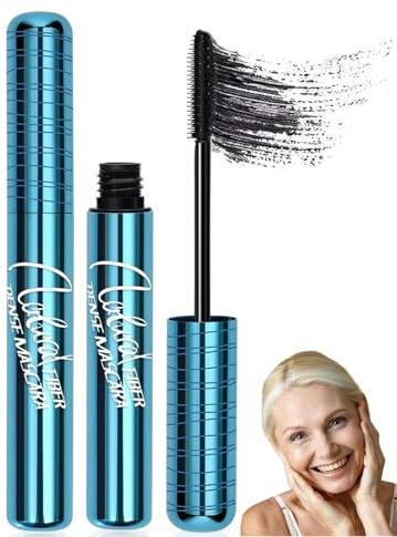 Mascara für ältere Frauen schwarze,Wasserfeste Wimperntusche Natürlich,Hypoallergen,Volumengebend für dünner werdende Wimpern und empfindliche Augen(2er-Pack)