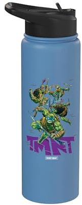 Official TMNT Ninja Turtles with Purple Logo Stainless Steel Insulated Water Bottle