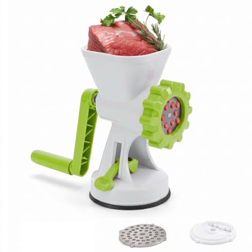 Picadora De Carne Manual, De Manivela, Procesador De Carne con cuchillas de Acero Inoxidable, Máquina Trituradora de Carne Picada, Molida