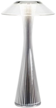 Kartell Space Lampada da Tavolo 16 W, Cromato, 15ⵁx30 cm