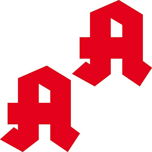 2 Aufkleber Tattoo A 10cm rot Apotheke Symbol Zeichen Logo Deko Folie Auto Möbel Fenster Tür