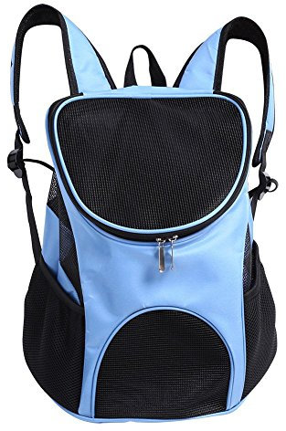 Homieco Zaino per Cucciolo e Gattino, Zaino per Animali Domestici, Borsa da Trasporto per Gatto Cane Fino a 3 kg, Sacca da Trasporto per Gatto e Cane per Viaggio / Escursionismo / Campeggio