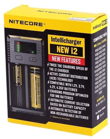 Nitecore Battery Charger, Intelligent Universal Smart Battery Charger for 18650, 4.35V 1A Output Voltage, Battery Charger for E Cigarettes
