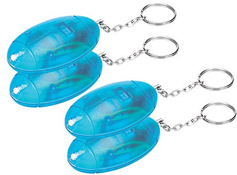 VisorTech Handtaschenalarm: 4er-Set Personenalarme, Laute 110 dB, mit Taschenlampe (Taschen-Alarm, Personenalarm Schlüsselanhänger, Schlüsselsnhänger Lampe)