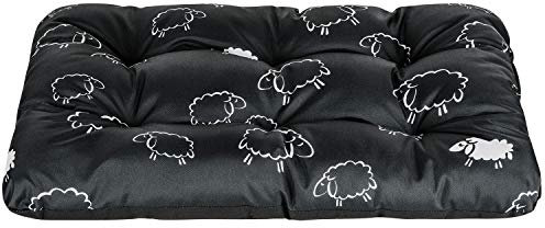 SuperKissen24. Hundebett Hundekissen Hundematratze Tierbett für Kleine, Mittlere und Grosse Hunde - Wasserdicht, Waschbar - Größe L - Schwarz und Grau - Schaf