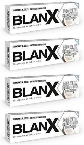 BlanX Coco White Toothpaste with Coconut Oil 2.54fl.oz 75ml, Pack of 4