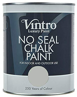 Vintro | No Seal Chalk Paint | Green/Blue | Interior & Exterior Use | Furniture | Walls | Wood | Metal | 1 Litre (Duck Egg)