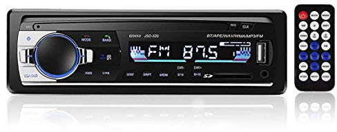 WEPARTICULAR 1 Din dans Le Tableau de Bord Bluetooth autoradios stéréo numérique Bluetooth Mains Libres Audio Musique 12V Voiture MP3 Lecteur multimédia USB/SD/AUX-in avec télécommande