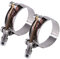 Glarks - Morsetti per tubo flessibile in acciaio INOX, 44-51 mm, con attacco turbo