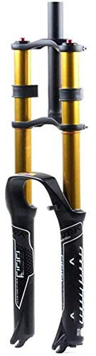 TYXTYX MTB Bicycle Fork Hydraulic Suspension Fork Zoom Suspension Fork Magnesium Alloy Easy to Install Strong Structure Bicycle Accessories Black 26/27.5/29 Inch,26inche