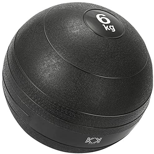 KK Slam Ball 4kg, 6kg, 8kg, 10kg, 15Kg Heavy Duty, No Bounce Rubber Exercise Ball - Strengthens, Sculpts & Conditions. Gym or Home Use - Perfect For Workout, Exercise & Training