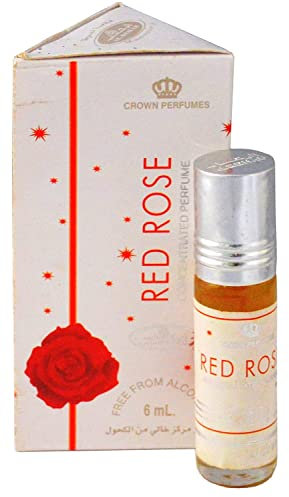 Al-Rehab Red Rose Attar 6 ml alkoholfreies langanhaltendes Parfüm