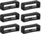 SAVITA 6 Stück Uhrenarmband Schlaufe 20mm, Silikon Uhrenarmbandhalter Ring für Smart Watch Band Armband Ersatz (Schwarz)